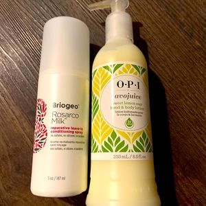 Lotion and leave in conditioning spray